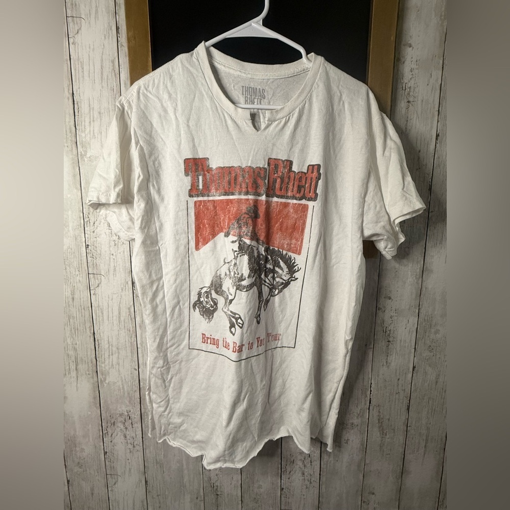Thomas Rhett Bring The Bar To You Tour 2022 T Shirt Size Large custom slits
